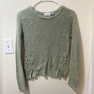Green cotton sweater